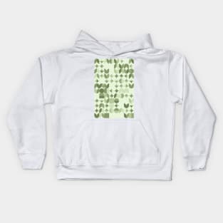 Leaf Coloured Geometric Pattern - Flowers #4 Kids Hoodie